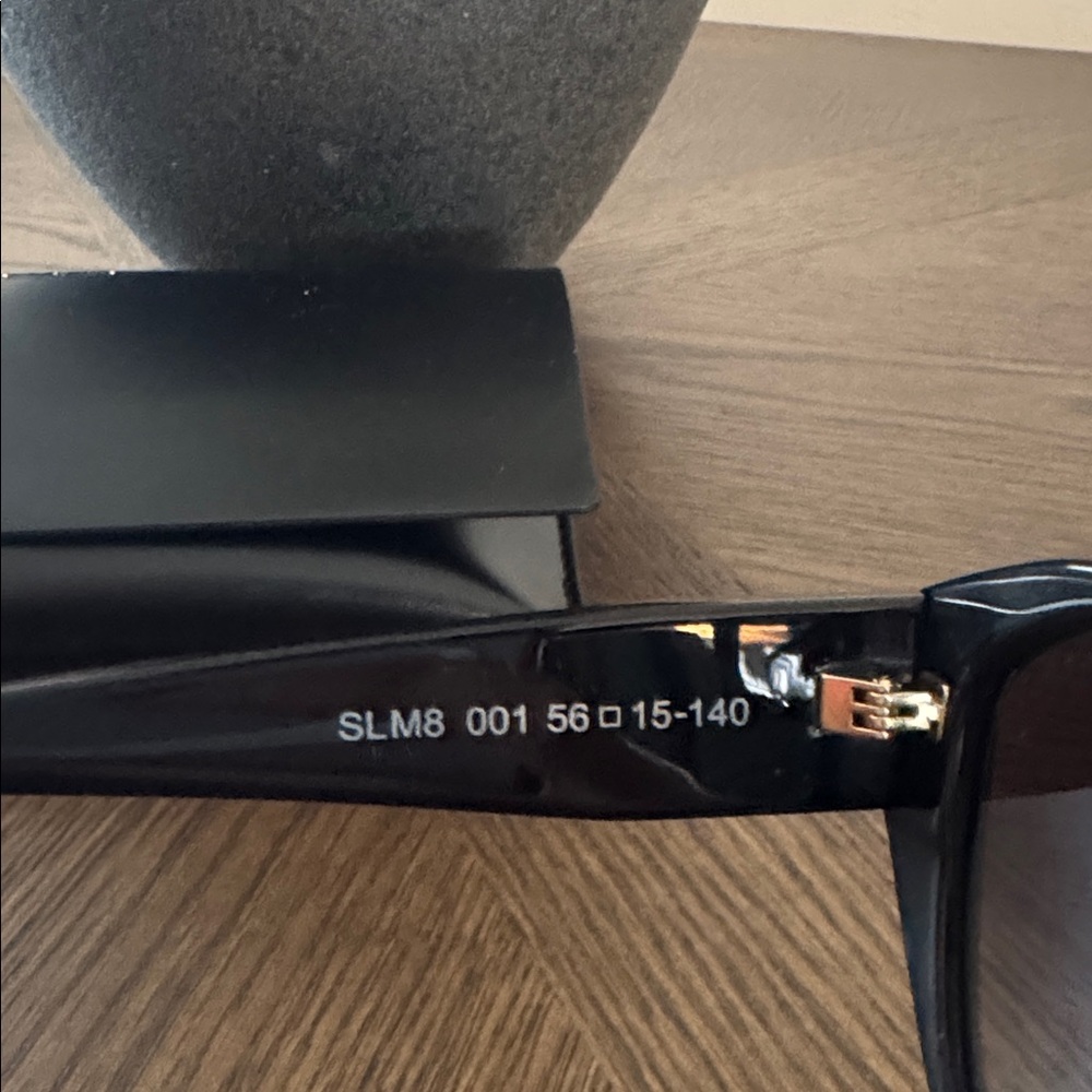 SAINT LAURENT 56mm Cat Eye Sunglasses, BRAND NEW, Black, $580 - Picture 9 of 10